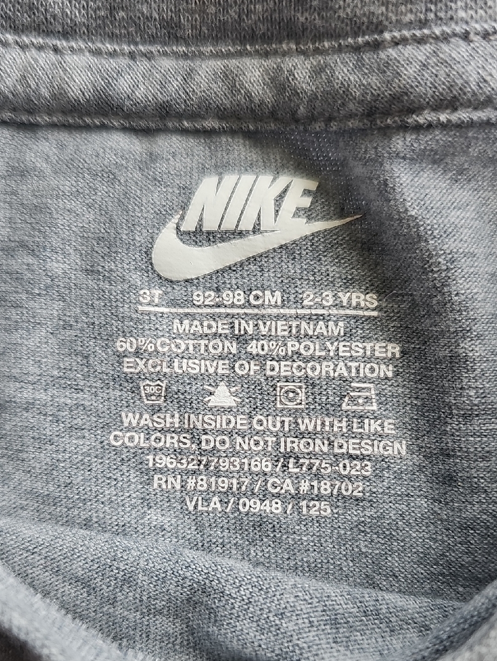 Nike Gray Tee and Black Shorts Kids Matching Set - Picture 2 of 7